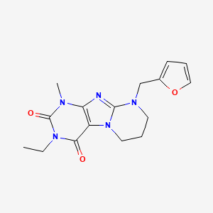 3-Ethyl-9-(furan-2-ylmethyl)-1-methyl-7,8-dihydro-6H-purino[7,8-a]pyrimidine-2,4-dione