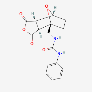 3-{[(1R,2S,6R,7S)-3,5-dioxo-4,10-dioxatricyclo[5.2.1.0^{2,6}]decan-1-yl]methyl}-1-phenylurea