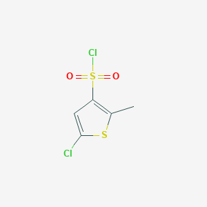 molecular formula C5H4Cl2O2S2 B2489461 5-Chloro-2-methylthiophene-3-sulfonyl chloride CAS No. 1444836-85-4