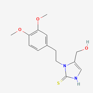 [1-(3,4-dimethoxyphenethyl)-2-sulfanyl-1H-imidazol-5-yl]methanol