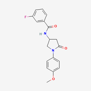 3-fluoro-N-(1-(4-methoxyphenyl)-5-oxopyrrolidin-3-yl)benzamide