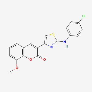 3-{2-[(4-chlorophenyl)amino]-1,3-thiazol-4-yl}-8-methoxy-2H-chromen-2-one
