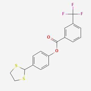 4-(1,3-Dithiolan-2-yl)phenyl 3-(trifluoromethyl)benzenecarboxylate