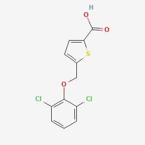 molecular formula C12H8Cl2O3S B2489492 5-[(2,6-Dichlorophenoxy)methyl]thiophene-2-carboxylic acid CAS No. 74556-86-8