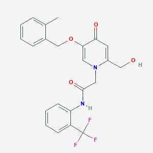 2-(2-(hydroxymethyl)-5-((2-methylbenzyl)oxy)-4-oxopyridin-1(4H)-yl)-N-(2-(trifluoromethyl)phenyl)acetamide