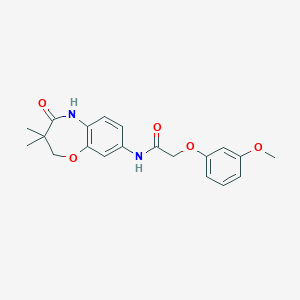 N-(3,3-dimethyl-4-oxo-2,3,4,5-tetrahydrobenzo[b][1,4]oxazepin-8-yl)-2-(3-methoxyphenoxy)acetamide
