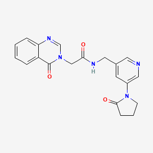 2-(4-oxo-3,4-dihydroquinazolin-3-yl)-N-{[5-(2-oxopyrrolidin-1-yl)pyridin-3-yl]methyl}acetamide