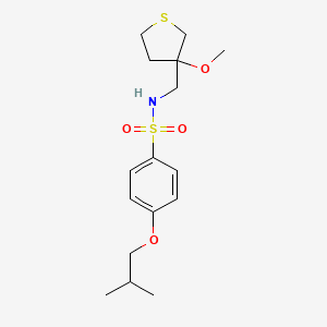 4-isobutoxy-N-((3-methoxytetrahydrothiophen-3-yl)methyl)benzenesulfonamide
