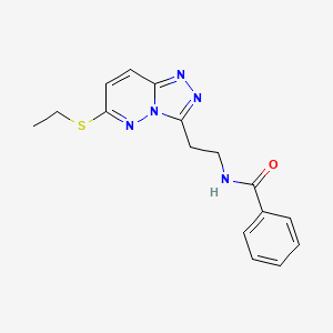 N-[2-(6-ethylsulfanyl-[1,2,4]triazolo[4,3-b]pyridazin-3-yl)ethyl]benzamide