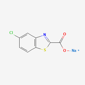 molecular formula C8H3ClNNaO2S B2489509 Sodium 5-chlorobenzo[D]thiazole-2-carboxylate CAS No. 3507-53-7; 857081-42-6