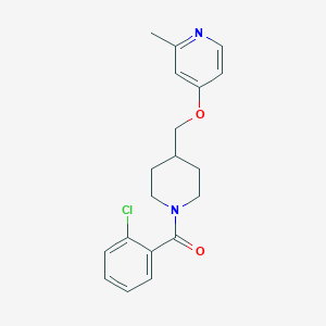 molecular formula C19H21ClN2O2 B2489516 (2-Chlorophenyl)-[4-[(2-methylpyridin-4-yl)oxymethyl]piperidin-1-yl]methanone CAS No. 2379953-85-0