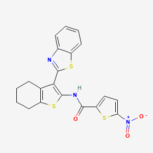 N-[3-(1,3-benzothiazol-2-yl)-4,5,6,7-tetrahydro-1-benzothiophen-2-yl]-5-nitrothiophene-2-carboxamide