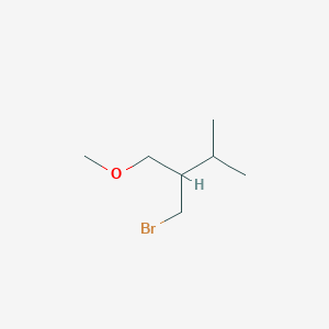 molecular formula C7H15BrO B2489558 2-(Bromomethyl)-1-methoxy-3-methylbutane CAS No. 1489014-01-8
