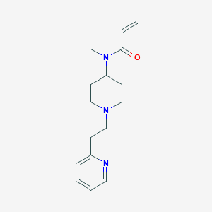 molecular formula C16H23N3O B2489559 N-Methyl-N-[1-(2-pyridin-2-ylethyl)piperidin-4-yl]prop-2-enamide CAS No. 2411201-27-7