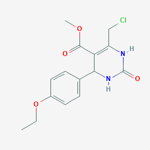 molecular formula C15H17ClN2O4 B2489561 Methyl 6-(chloromethyl)-4-(4-ethoxyphenyl)-2-oxo-1,2,3,4-tetrahydropyrimidine-5-carboxylate CAS No. 1260940-76-8