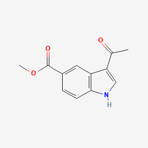 molecular formula C12H11NO3 B2489562 methyl 3-acetyl-1H-indole-5-carboxylate CAS No. 106896-59-7