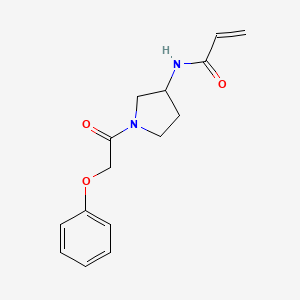 molecular formula C15H18N2O3 B2489568 N-[1-(2-Phenoxyacetyl)pyrrolidin-3-yl]prop-2-enamide CAS No. 2361877-24-7