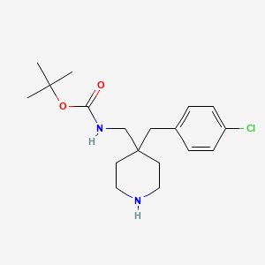 molecular formula C18H27ClN2O2 B2489570 tert-Butyl [4-(4-chlorobenzyl)piperidin-4-yl]methylcarbamat CAS No. 1823549-04-7