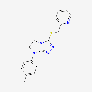 3-((pyridin-2-ylmethyl)thio)-7-(p-tolyl)-6,7-dihydro-5H-imidazo[2,1-c][1,2,4]triazole