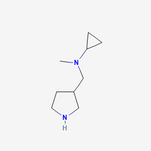 molecular formula C9H18N2 B2489630 N-methyl-N-(pyrrolidin-3-ylmethyl)cyclopropanamine CAS No. 1344072-91-8