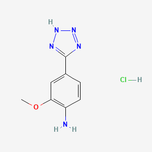 molecular formula C8H10ClN5O B2489642 2-Methoxy-4-(2H-tetrazol-5-yl)aniline;hydrochloride CAS No. 2580200-86-6