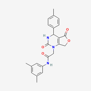 molecular formula C23H23N3O4 B2489647 N-(3,5-dimethylphenyl)-2-(2,5-dioxo-4-(p-tolyl)-3,4-dihydrofuro[3,4-d]pyrimidin-1(2H,5H,7H)-yl)acetamide CAS No. 1251603-11-8