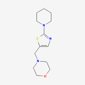 molecular formula C13H21N3OS B2489650 4-[(2-Piperidino-1,3-thiazol-5-yl)methyl]morpholine CAS No. 478260-14-9