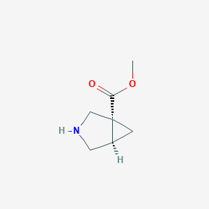 molecular formula C7H11NO2 B2489658 Methyl (1R,5R)-3-azabicyclo[3.1.0]hexane-1-carboxylate CAS No. 1515963-45-7