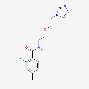 molecular formula C16H21N3O2 B2489665 N-{2-[2-(1H-imidazol-1-yl)ethoxy]ethyl}-2,4-dimethylbenzamide CAS No. 2097867-38-2