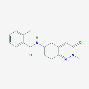 molecular formula C17H19N3O2 B2489667 2-methyl-N-(2-methyl-3-oxo-2,3,5,6,7,8-hexahydrocinnolin-6-yl)benzamide CAS No. 2034349-25-0