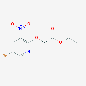 molecular formula C9H9BrN2O5 B024897 Ethyl 2-((5-bromo-3-nitropyridin-2-yl)oxy)acetate CAS No. 105544-30-7
