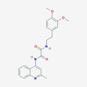 molecular formula C22H23N3O4 B2489701 N1-(3,4-dimethoxyphenethyl)-N2-(2-methylquinolin-4-yl)oxalamide CAS No. 941895-01-8