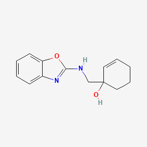molecular formula C14H16N2O2 B2489732 1-{[(1,3-Benzoxazol-2-yl)amino]methyl}cyclohex-2-en-1-ol CAS No. 2379978-75-1