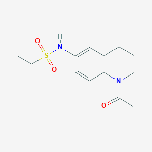 molecular formula C13H18N2O3S B2489741 N-(1-acetyl-1,2,3,4-tetrahydroquinolin-6-yl)ethanesulfonamide CAS No. 941915-80-6