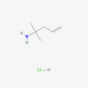 molecular formula C6H14ClN B2489759 2-Methylpent-4-en-2-amine hydrochloride CAS No. 10354-69-5