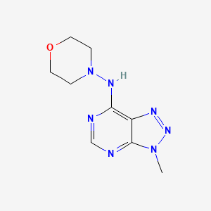molecular formula C9H13N7O B2489772 N-(3-methyl-3H-[1,2,3]triazolo[4,5-d]pyrimidin-7-yl)morpholin-4-amine CAS No. 899995-84-7