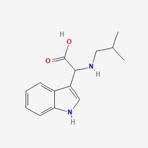 molecular formula C14H18N2O2 B2489773 2-(1H-indol-3-yl)-2-(isobutylamino)acetic acid CAS No. 1103817-60-2