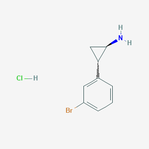 molecular formula C9H11BrClN B2489779 trans-2-(3-Bromophenyl)cyclopropan-1-amine hydrochloride CAS No. 1314324-03-2; 1807920-14-4