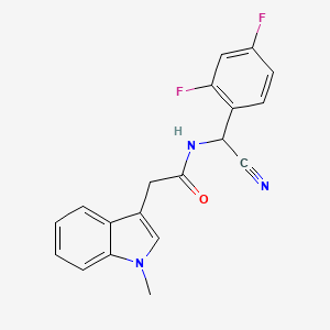 molecular formula C19H15F2N3O B2489805 N-[cyano(2,4-difluorophenyl)methyl]-2-(1-methyl-1H-indol-3-yl)acetamide CAS No. 1280947-93-4