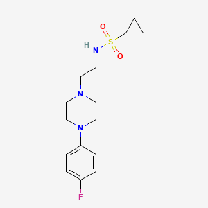 molecular formula C15H22FN3O2S B2489813 N-(2-(4-(4-fluorophenyl)piperazin-1-yl)ethyl)cyclopropanesulfonamide CAS No. 1209545-62-9