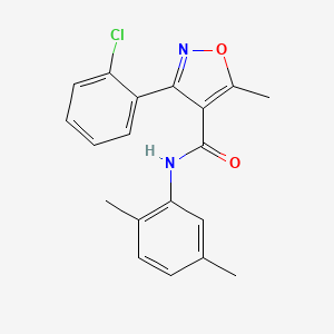 B2489826 3-(2-chlorophenyl)-N-(2,5-dimethylphenyl)-5-methyl-1,2-oxazole-4-carboxamide CAS No. 301680-75-1