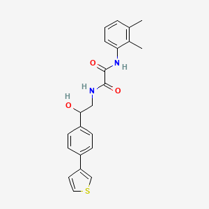 molecular formula C22H22N2O3S B2489848 N-(2,3-dimethylphenyl)-N'-{2-hydroxy-2-[4-(thiophen-3-yl)phenyl]ethyl}ethanediamide CAS No. 2034347-06-1