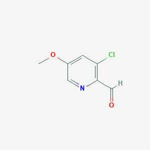 molecular formula C7H6ClNO2 B2489852 3-chloro-5-methoxypyridine-2-carbaldehyde CAS No. 1211590-06-5