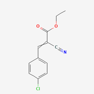 molecular formula C12H10ClNO2 B2489872 Ethyl 3-(4-chlorophenyl)-2-cyanoacrylate CAS No. 2169-68-8; 2286-35-3