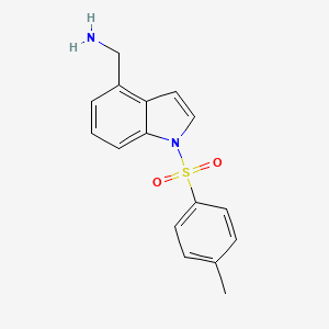 molecular formula C16H16N2O2S B2489875 (1-Tosyl-1H-indol-4-YL)methanamine CAS No. 1145678-74-5