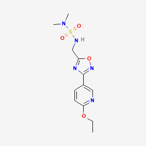 molecular formula C12H17N5O4S B2489879 ({[3-(6-Ethoxypyridin-3-yl)-1,2,4-oxadiazol-5-yl]methyl}sulfamoyl)dimethylamine CAS No. 1903044-96-1