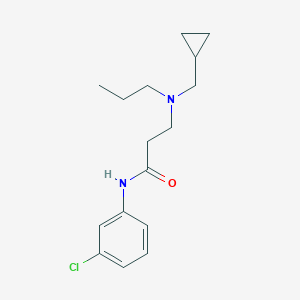 molecular formula C16H23ClN2O B248988 N-(3-chlorophenyl)-3-[(cyclopropylmethyl)(propyl)amino]propanamide 
