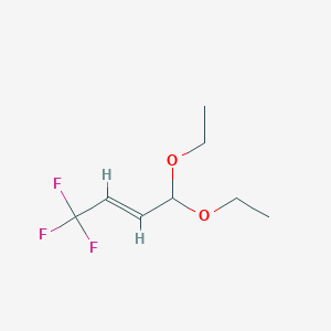 molecular formula C8H13F3O2 B2489892 (2E)-4,4-diethoxy-1,1,1-trifluorobut-2-ene CAS No. 2220111-36-2