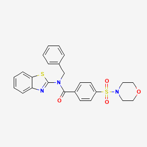 molecular formula C25H23N3O4S2 B2489902 N-(benzo[d]thiazol-2-yl)-N-benzyl-4-(morpholinosulfonyl)benzamide CAS No. 899963-56-5