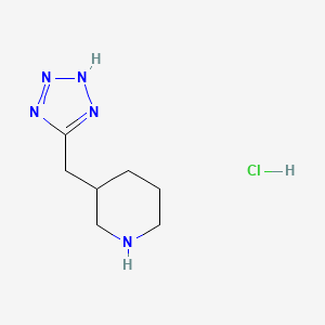 molecular formula C7H14ClN5 B2489910 3-[(1H-1,2,3,4-tetrazol-5-yl)methyl]piperidine hydrochloride CAS No. 2094835-29-5